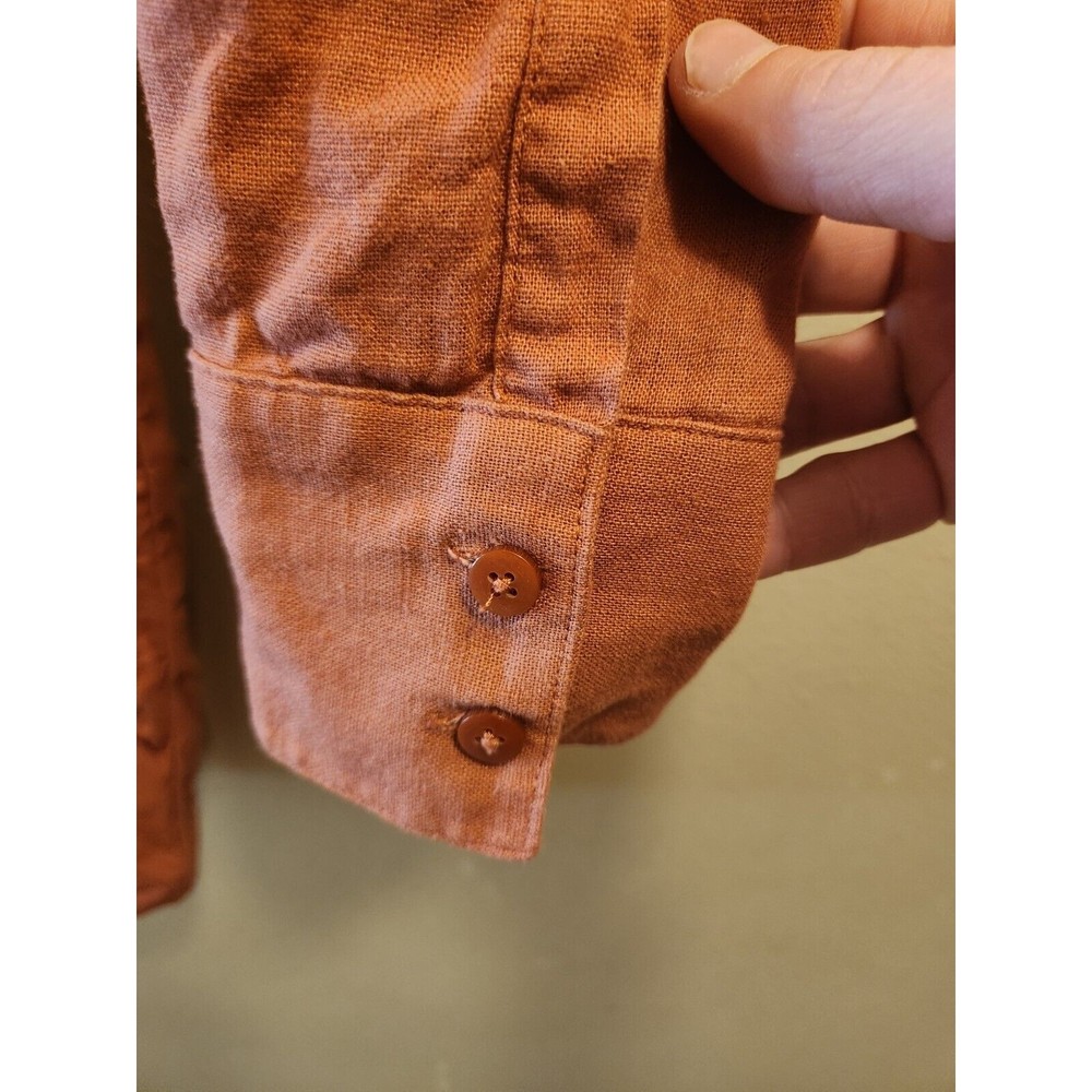 Abercrombie & Fitch Rust Colored Button Front Lin… - image 3